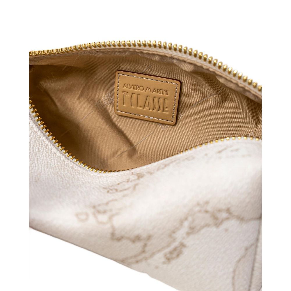 ALVIERO MARTINI 1a CLASSE White Cotton Clutch Bag