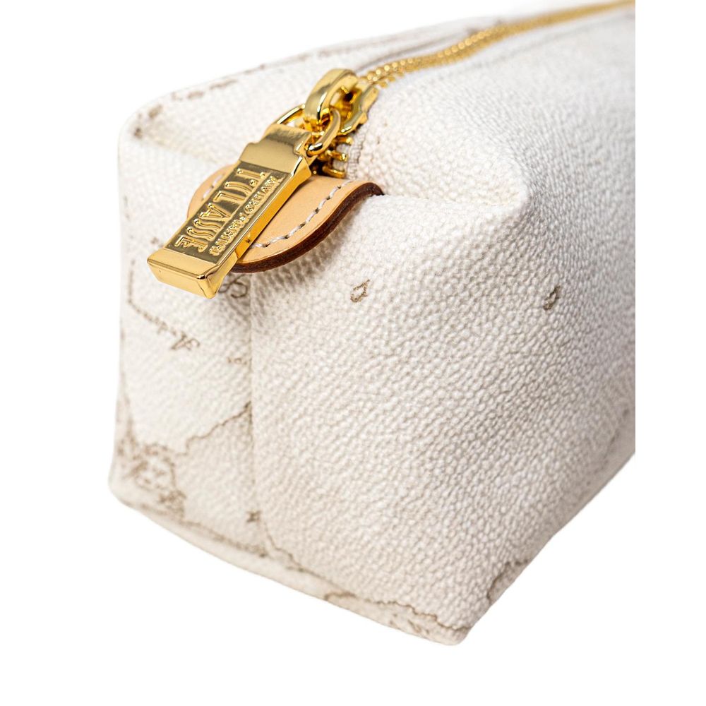 ALVIERO MARTINI 1a CLASSE White Cotton Clutch Bag