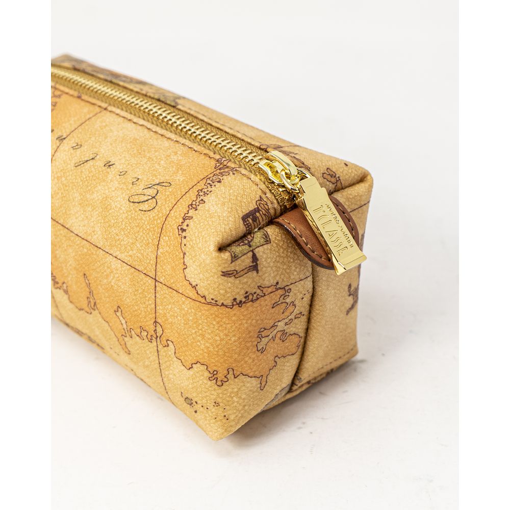 ALVIERO MARTINI 1a CLASSE Beige Cotton Clutch Bag