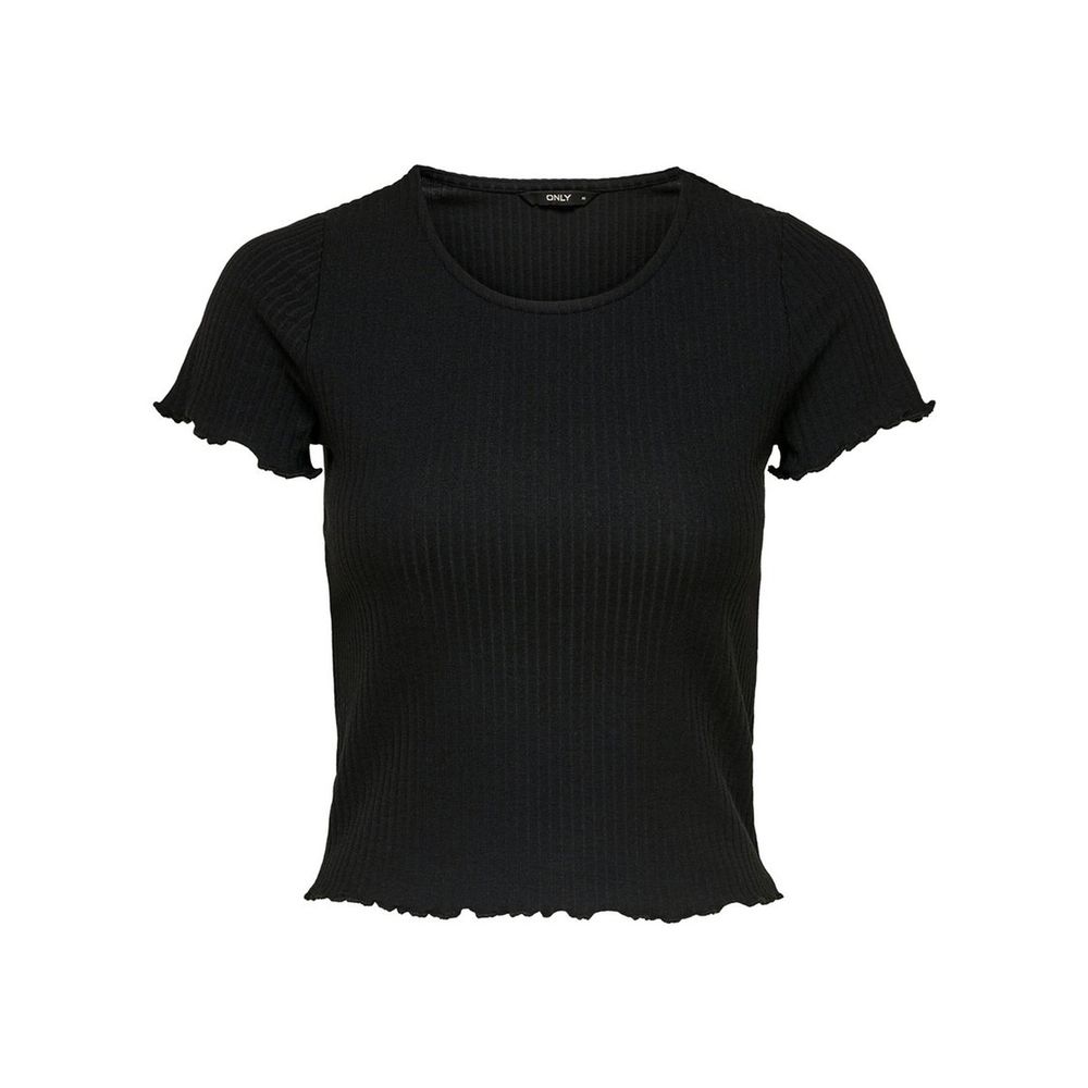 ONLY Black Polyester T-Shirt