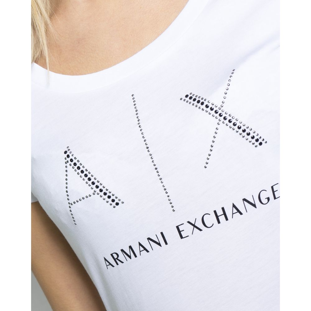 Armani Exchange White Cotton T-Shirt