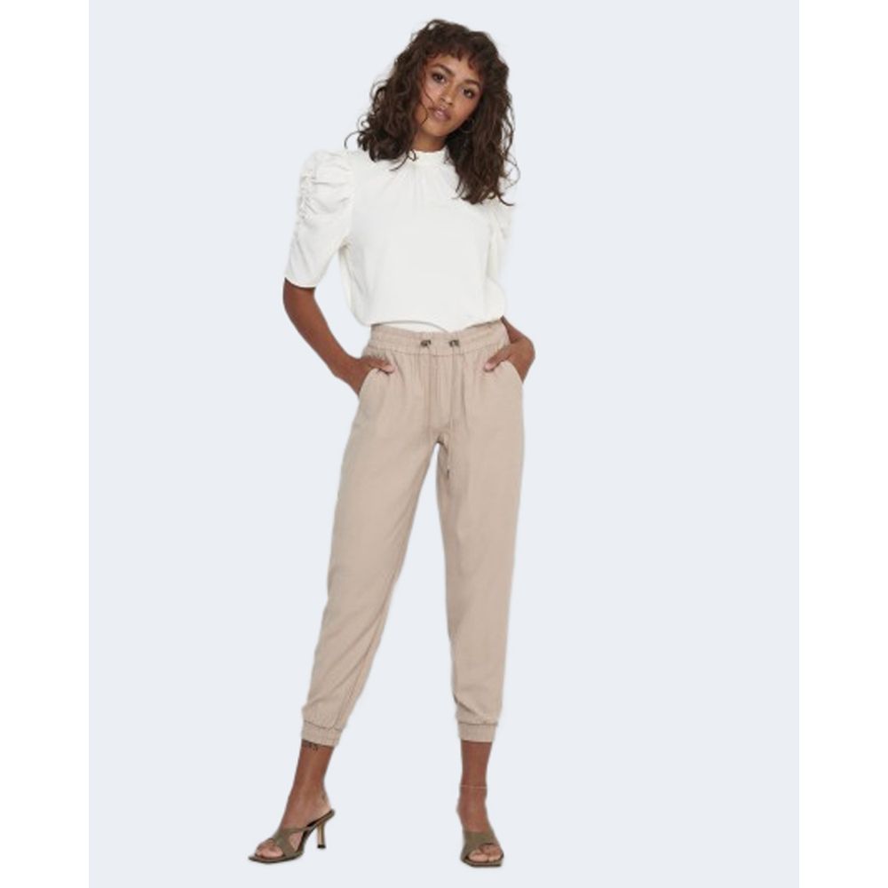 ONLY Beige Viscose Pant