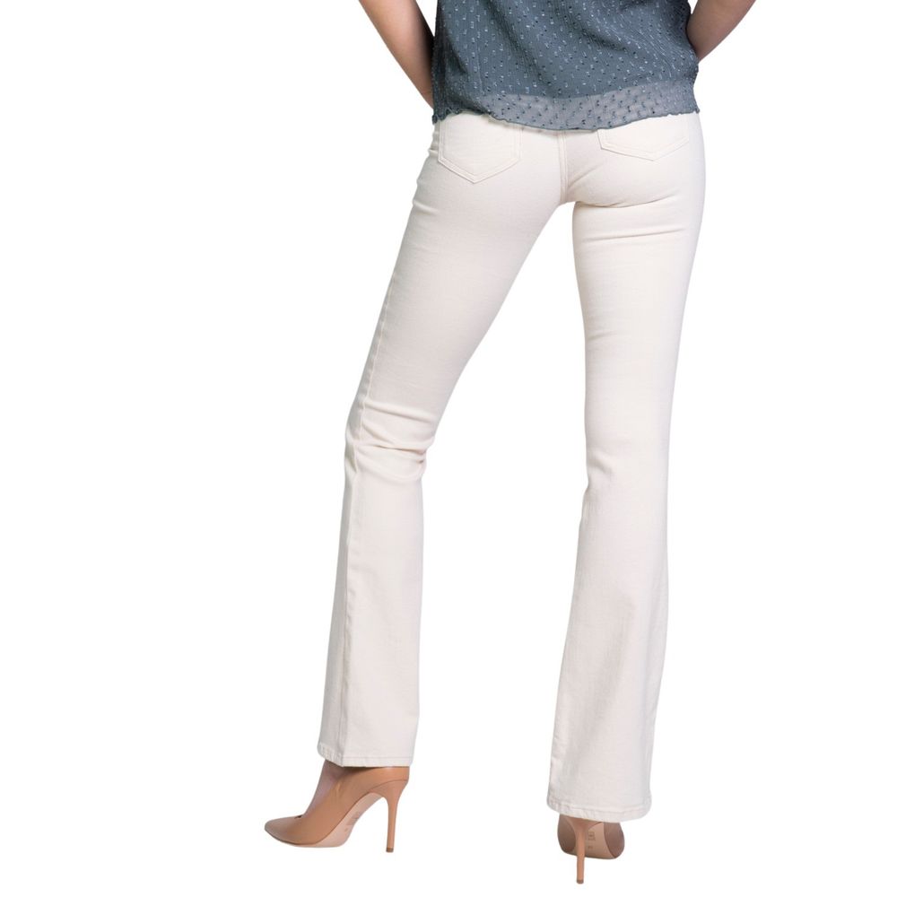 ONLY Cream Cotton Bootcut Jean
