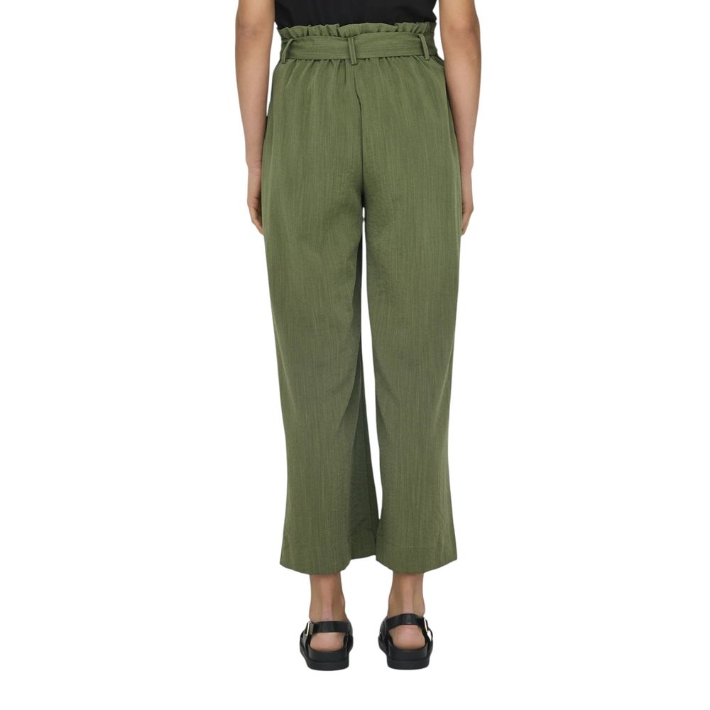 ONLY Green Viscose Pant