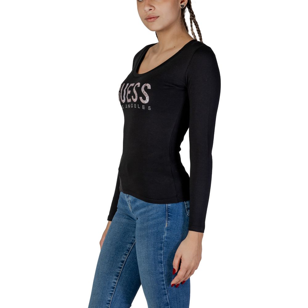 GUESS Black Cotton Long Sleeve