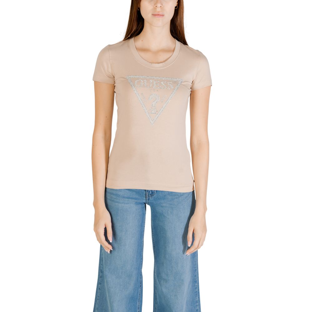GUESS Beige Cotton T-Shirt