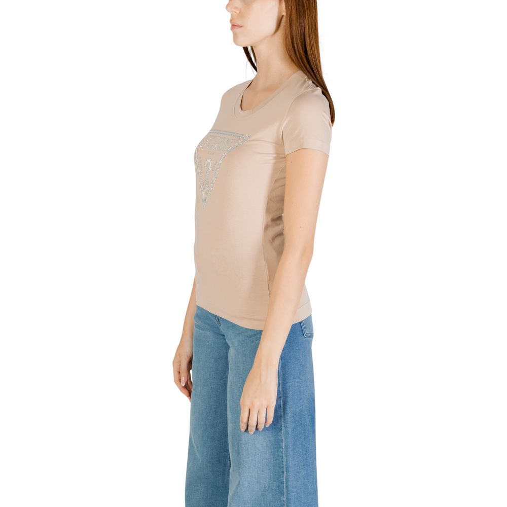 GUESS Beige Cotton T-Shirt