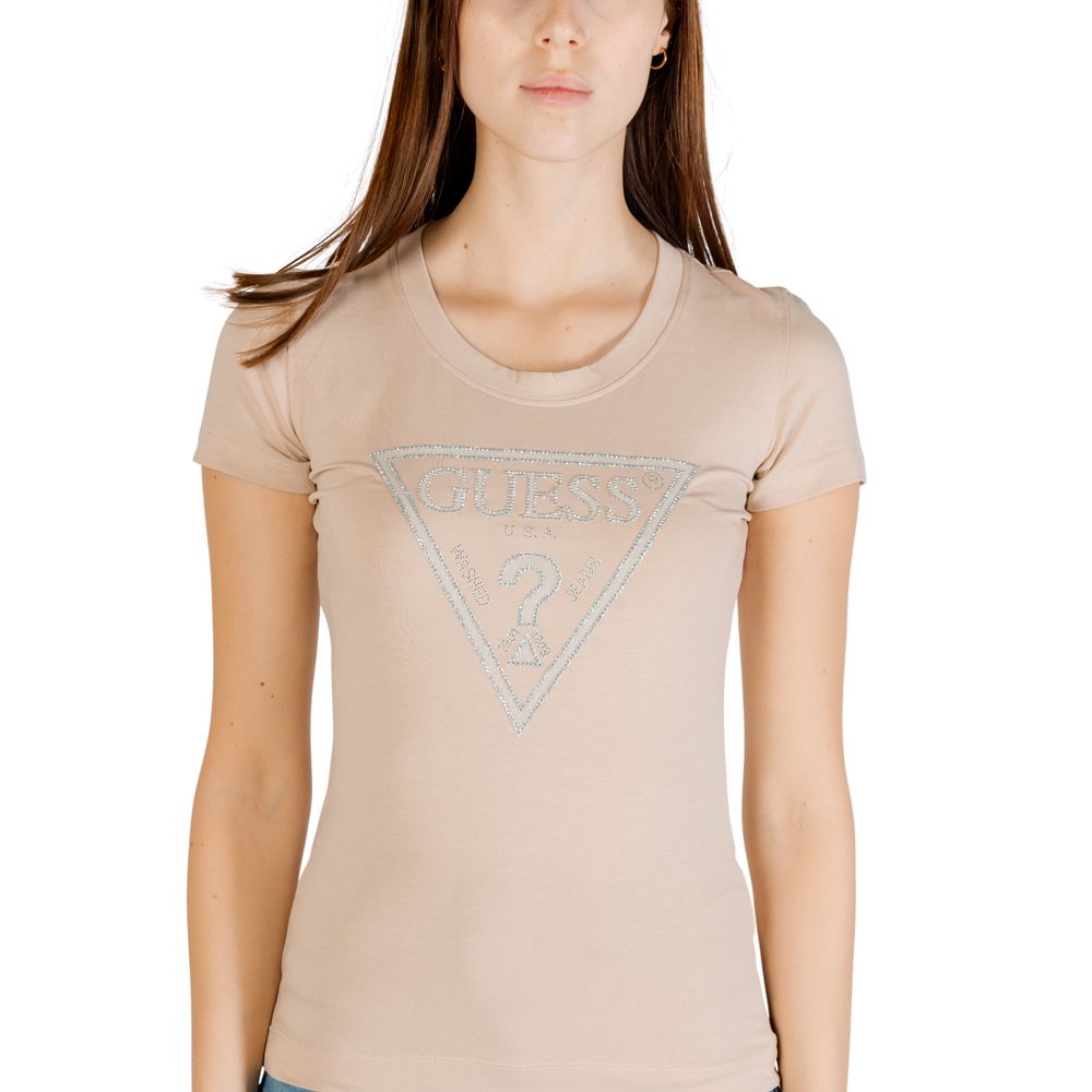 GUESS Beige Cotton T-Shirt