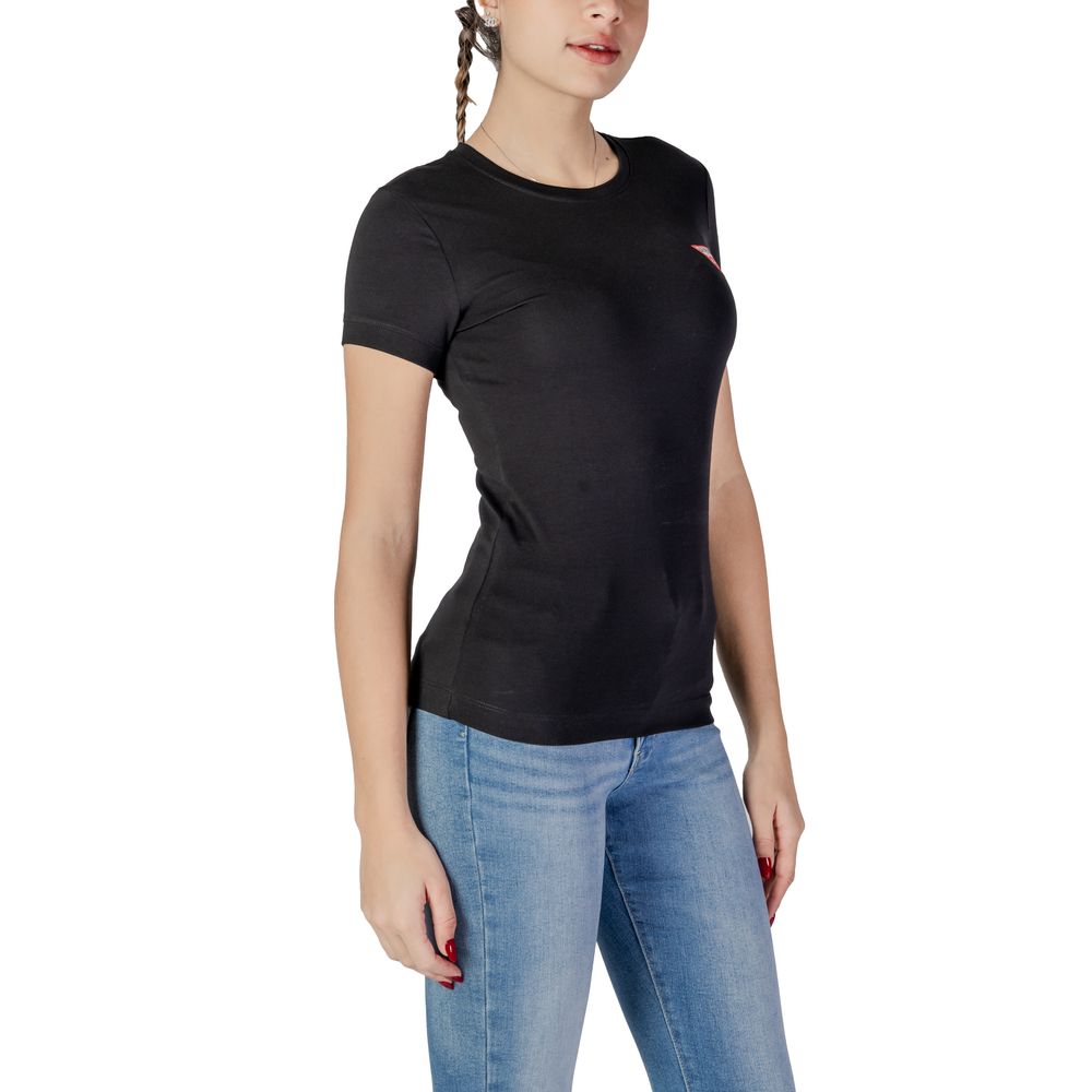 GUESS Black Cotton T-Shirt