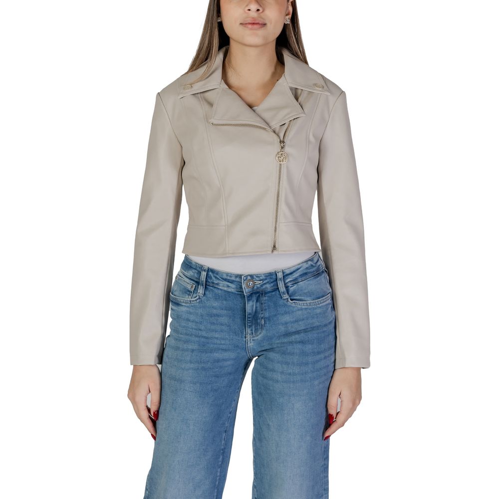 GUESS Beige Polyethylene Jackets & Coat