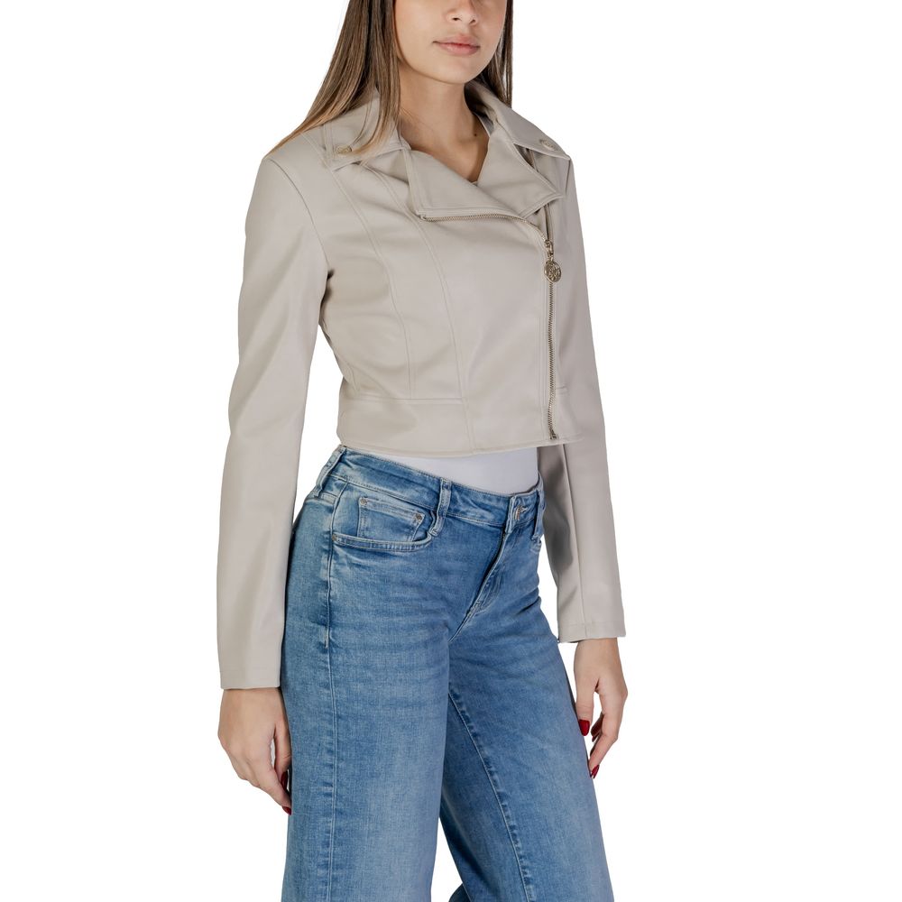 GUESS Beige Polyethylene Jackets & Coat