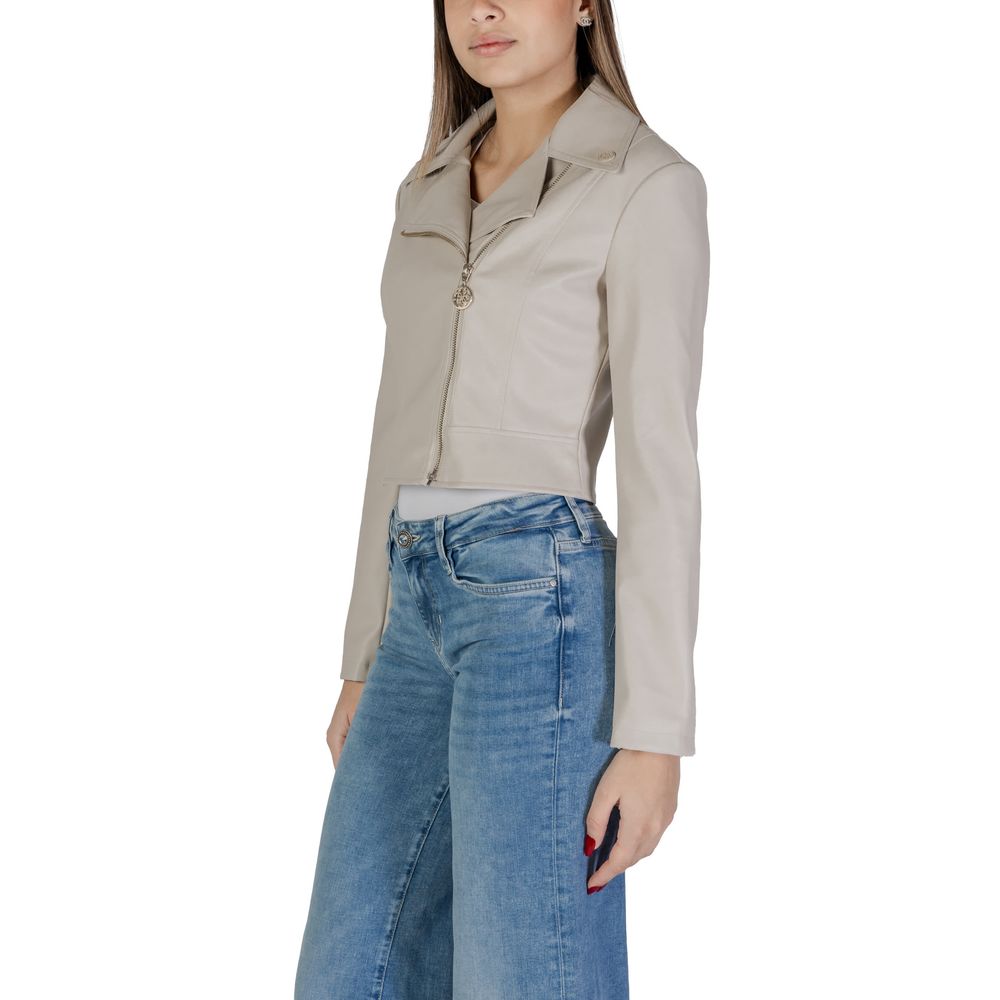 GUESS Beige Polyethylene Jackets & Coat