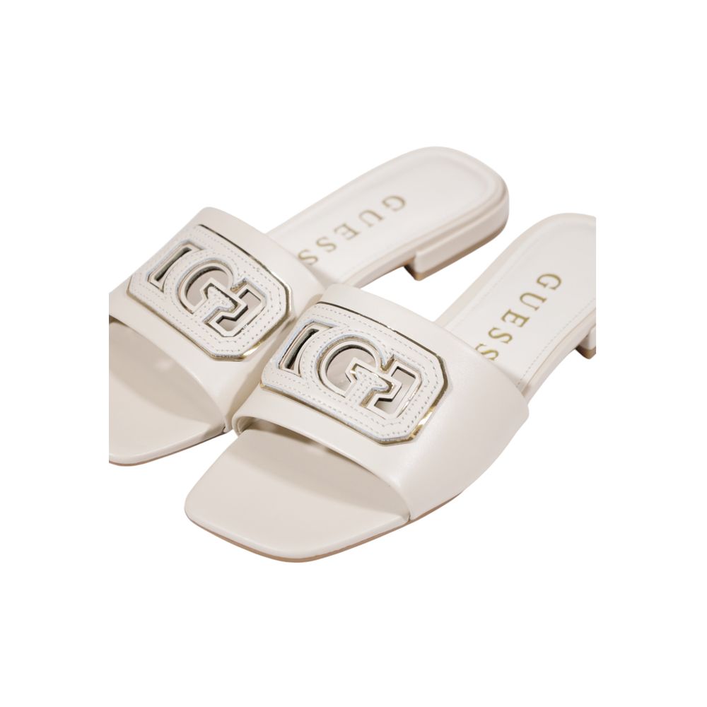 GUESS Cream Leather Sandal