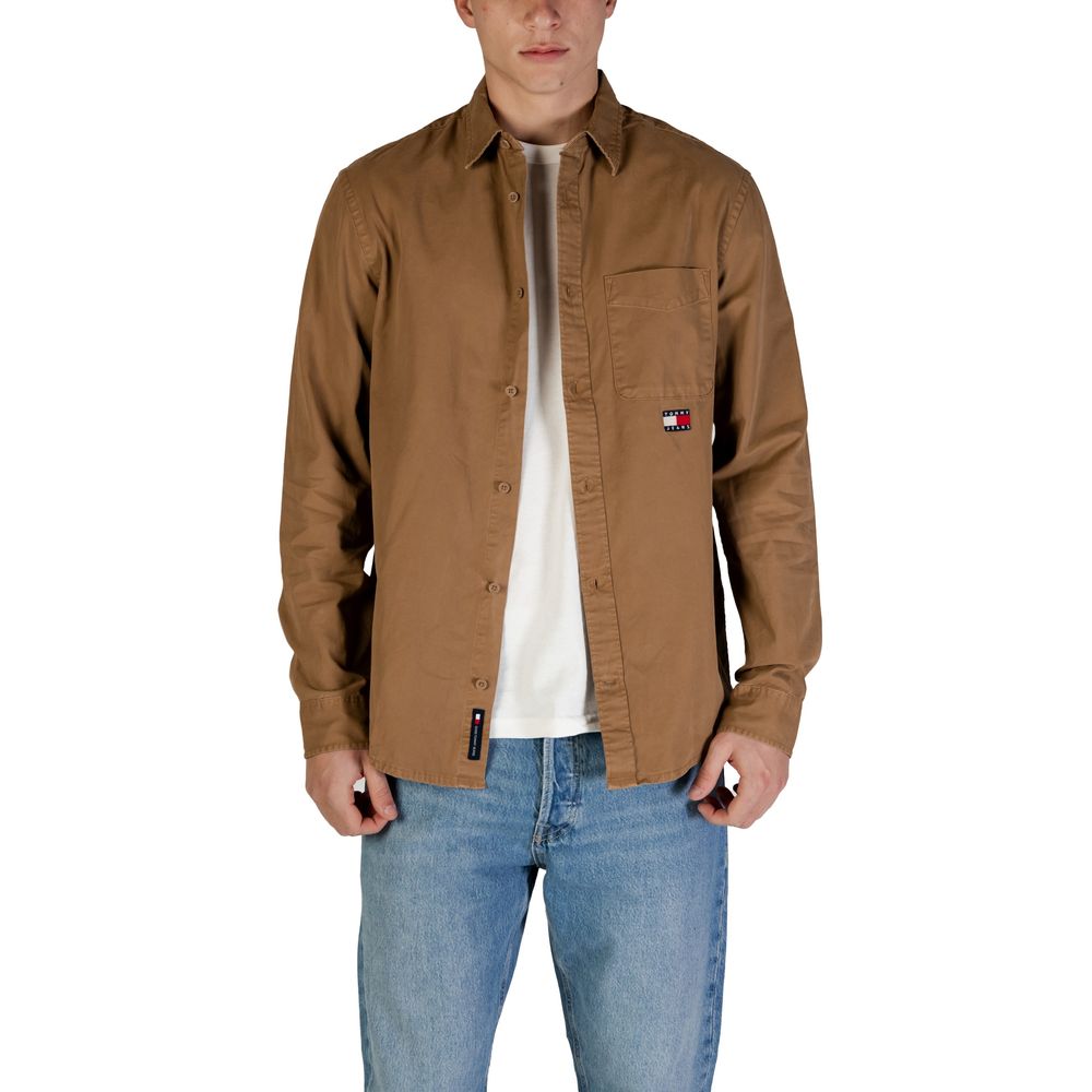 Tommy Jeans Beige Recycled Cotton Shirt