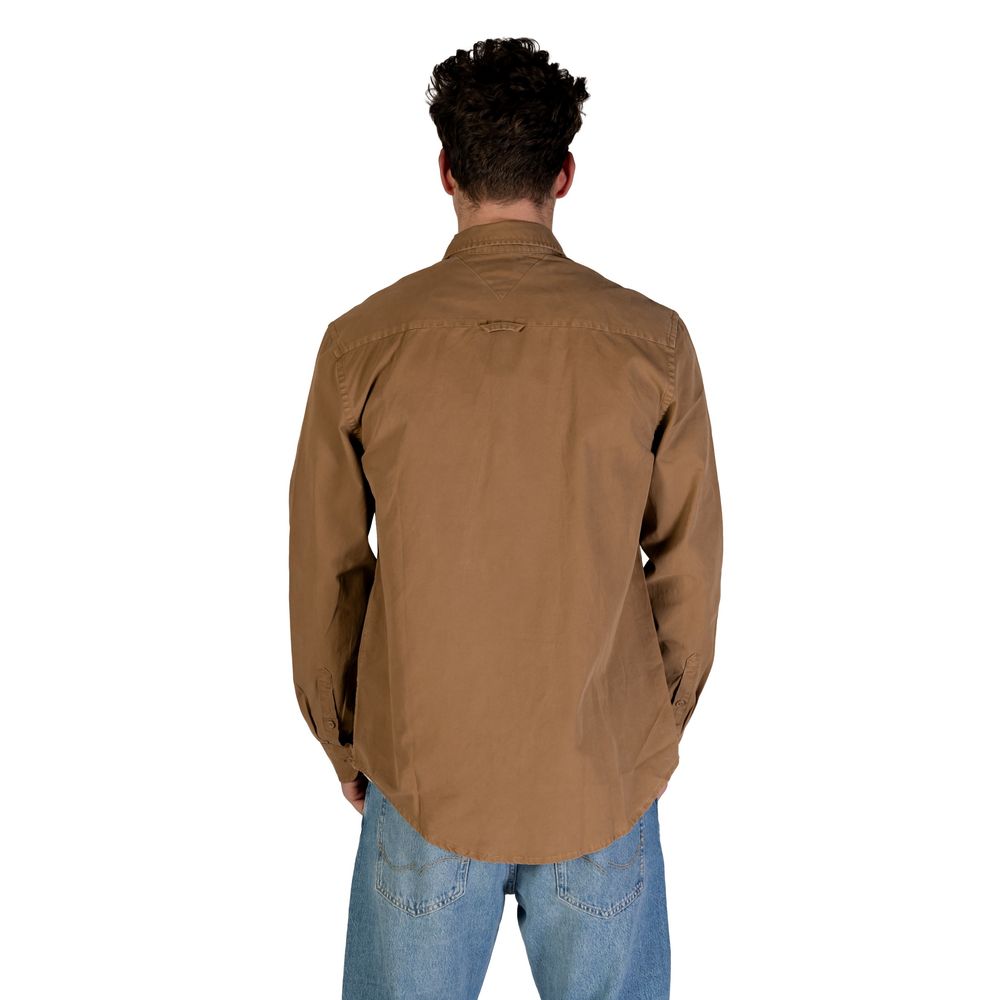 Tommy Jeans Beige Recycled Cotton Shirt
