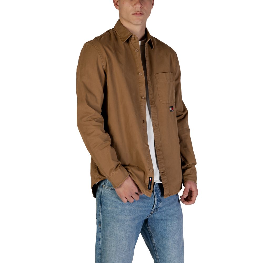 Tommy Jeans Beige Recycled Cotton Shirt