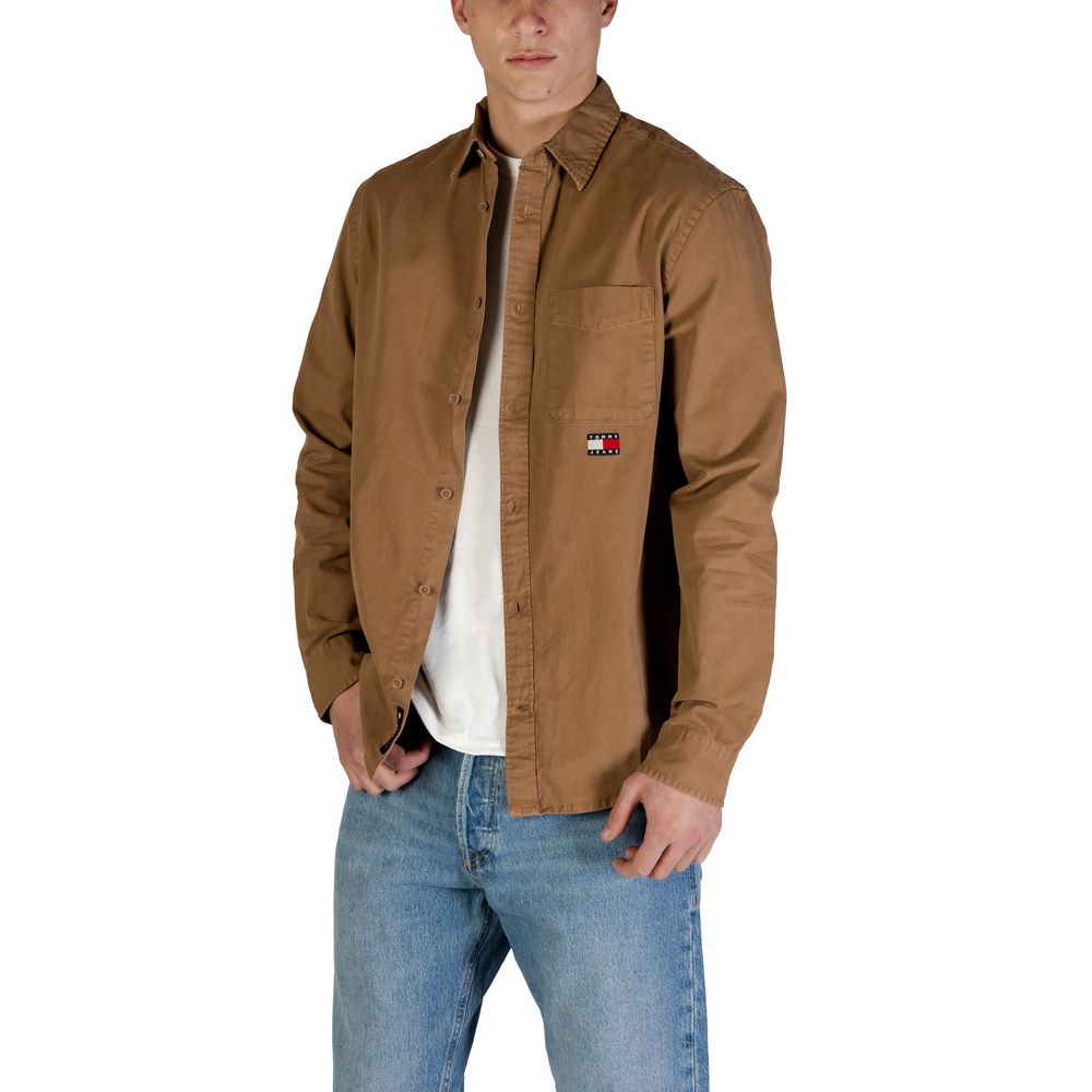 Tommy Jeans Beige Recycled Cotton Shirt