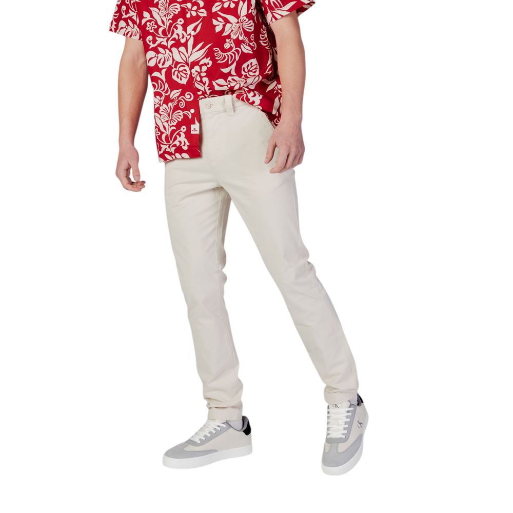 Tommy Jeans Beige Cotton Skinny Pant