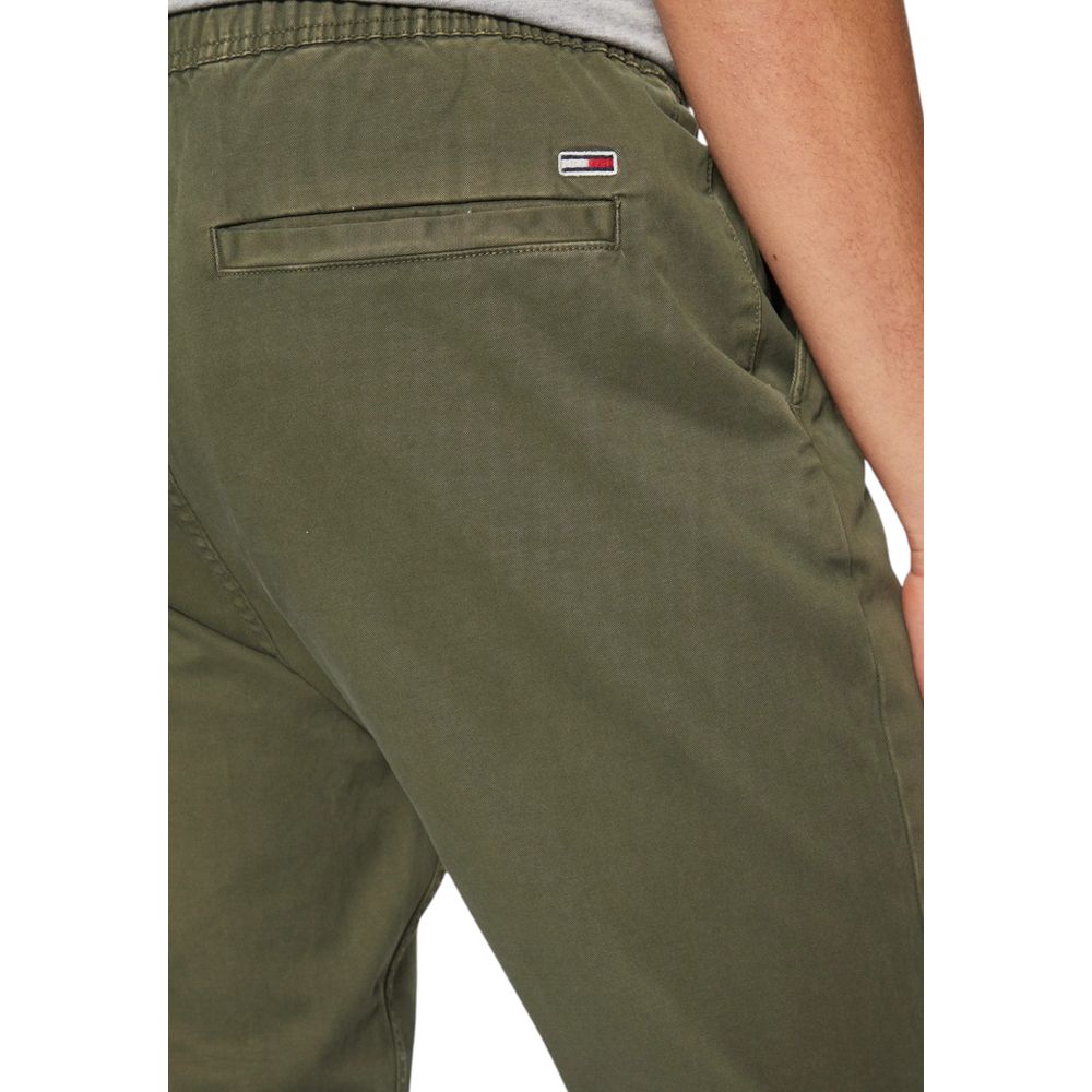 Tommy Jeans Green Cotton Pant