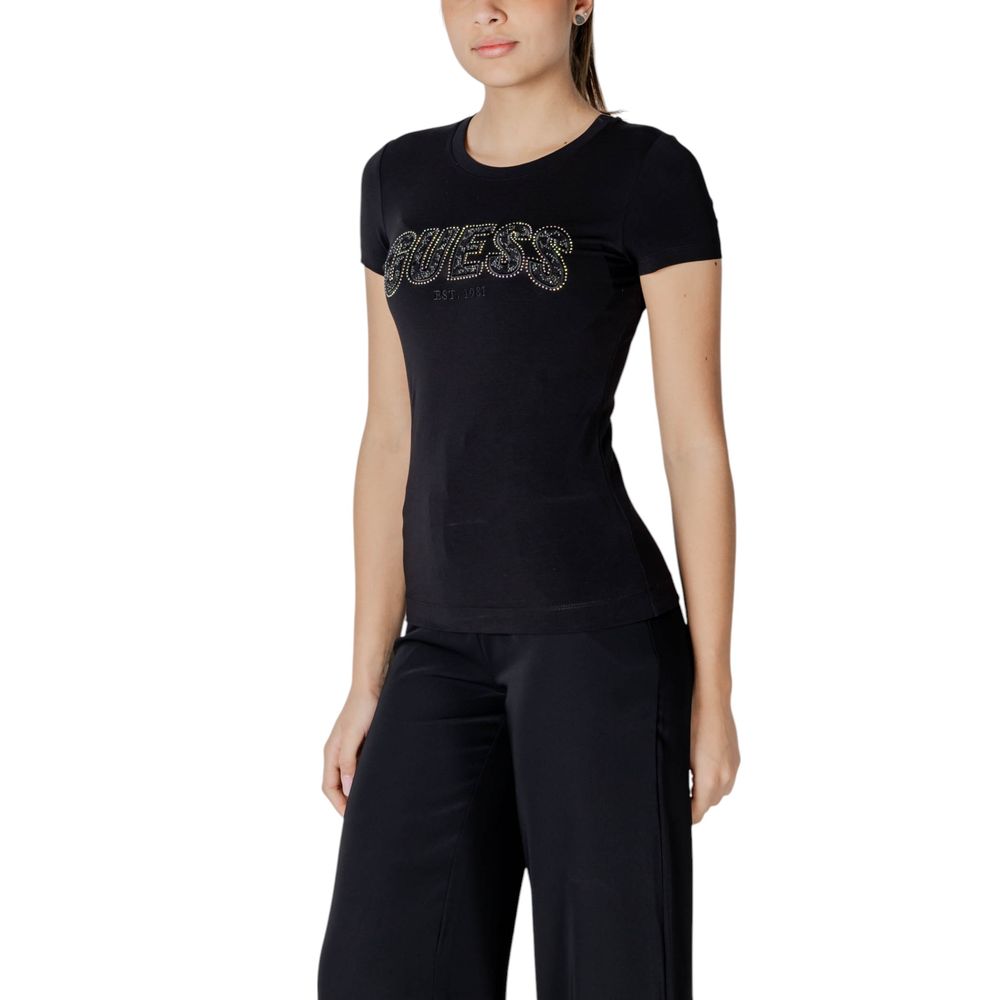 GUESS Black Cotton T-Shirt