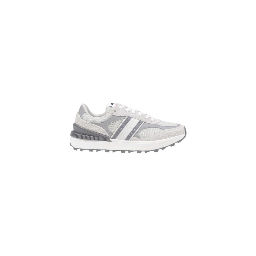 Tommy Jeans Gray Suede Leather Sneaker