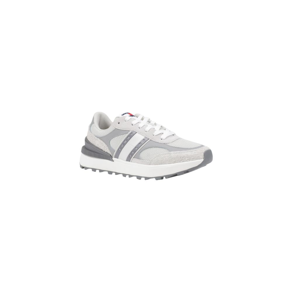 Tommy Jeans Gray Suede Leather Sneaker