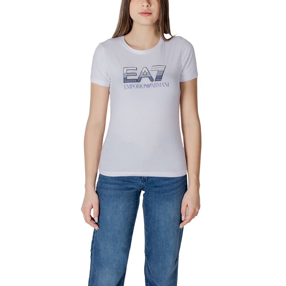 Armani EA7 Emporio White Cotton T-Shirt