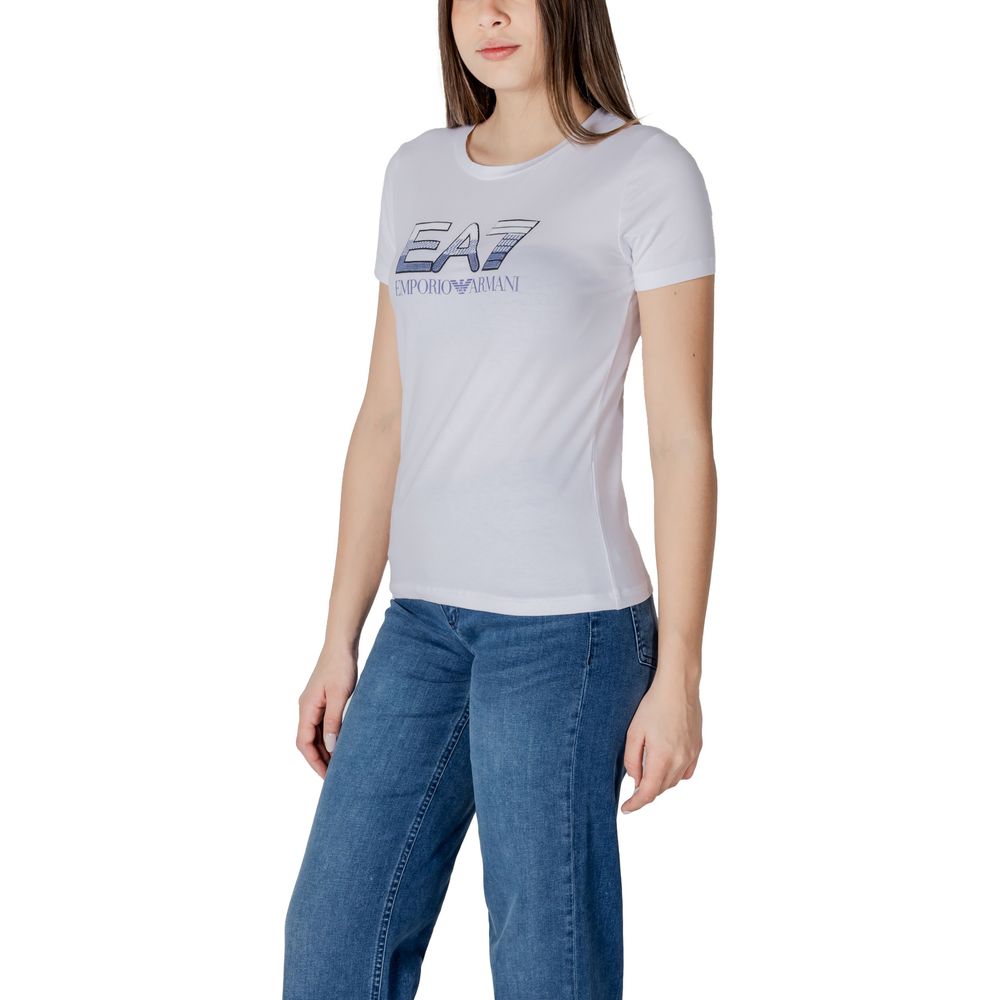 Armani EA7 Emporio White Cotton T-Shirt