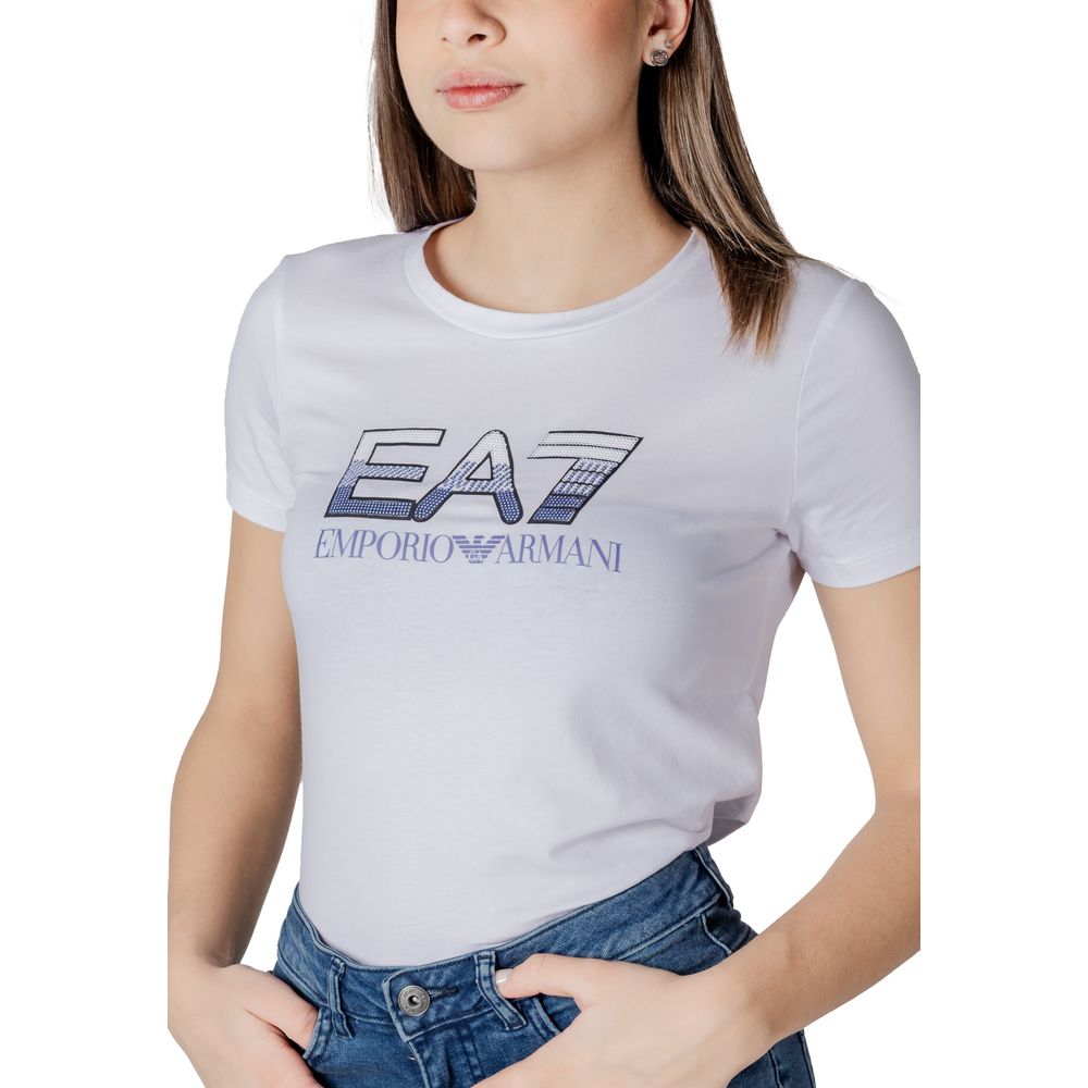 Armani EA7 Emporio White Cotton T-Shirt