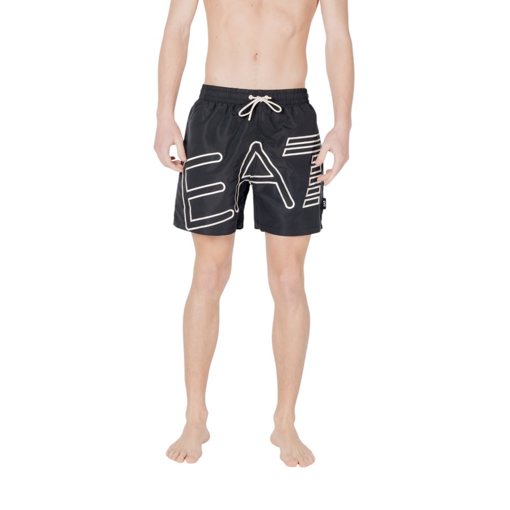 Armani EA7 Emporio Black Polyester Swim Short