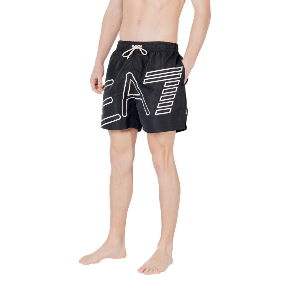 Armani EA7 Emporio Black Polyester Swim Short