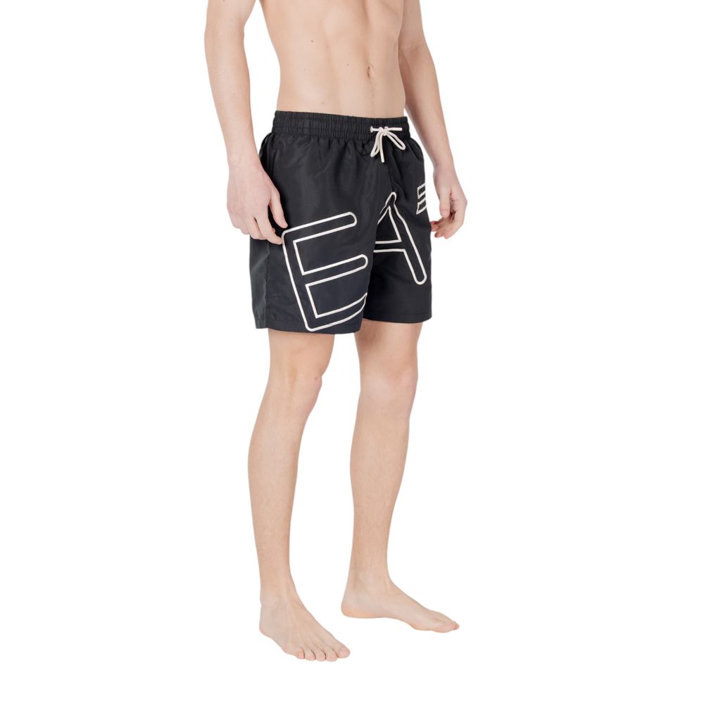 Armani EA7 Emporio Black Polyester Swim Short