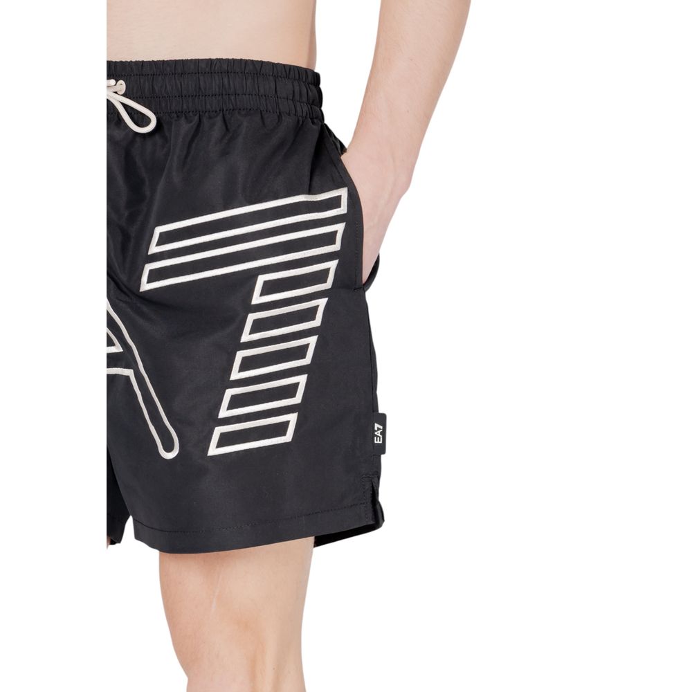 Armani EA7 Emporio Black Polyester Swim Short