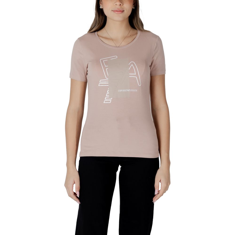 Armani EA7 Emporio Pink Cotton T-Shirt