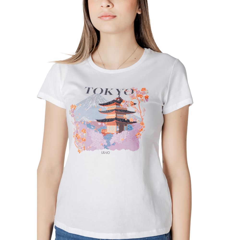 LIU JO White Cotton T-Shirt