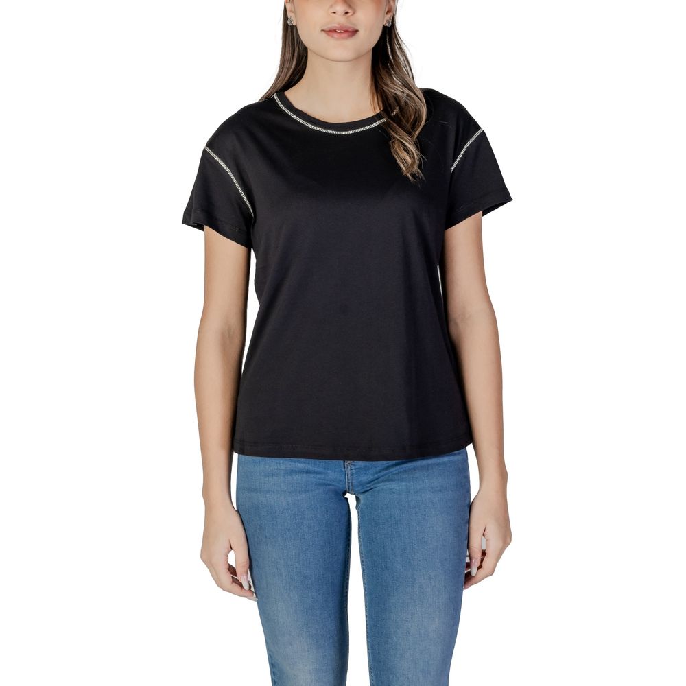 LIU JO Black Cotton T-Shirt