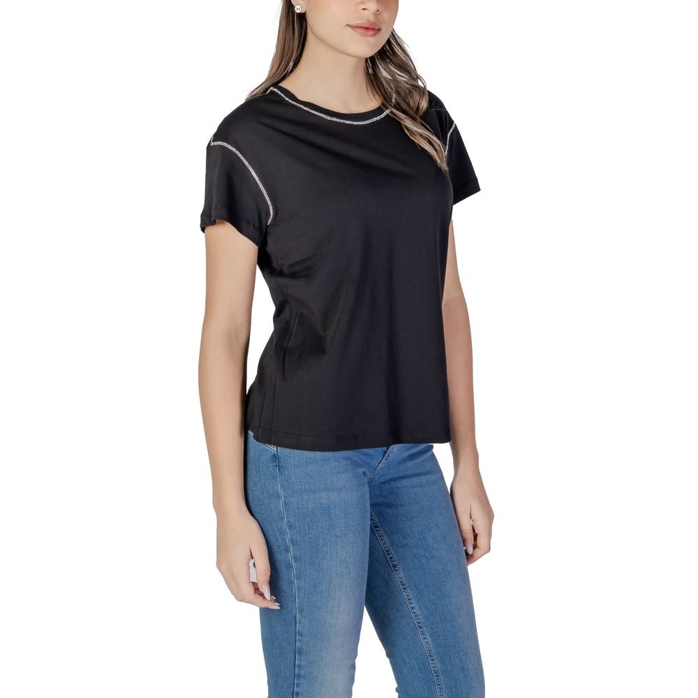 LIU JO Black Cotton T-Shirt