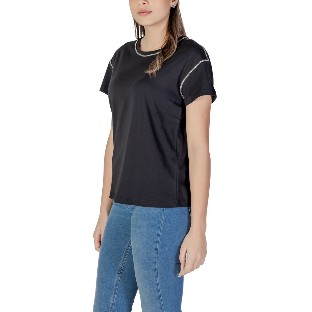 LIU JO Black Cotton T-Shirt