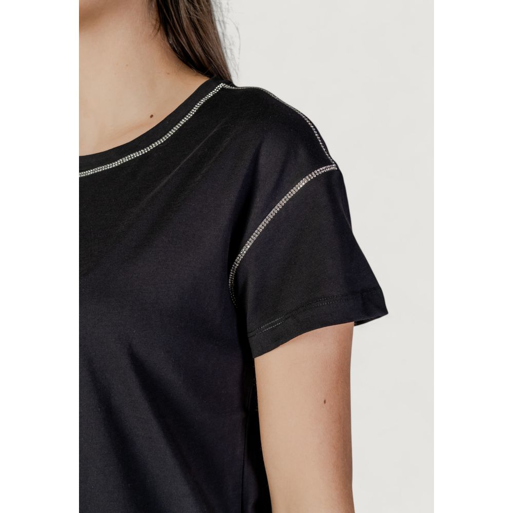 LIU JO Black Cotton T-Shirt