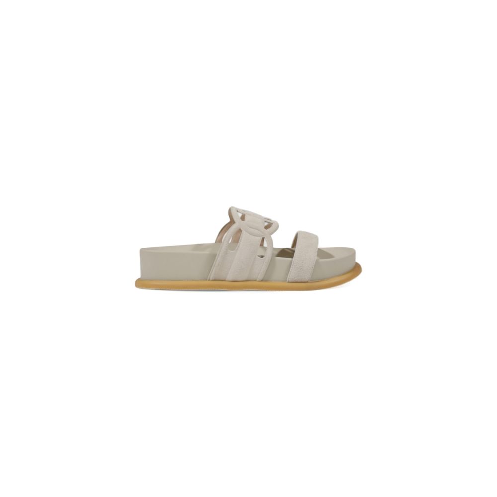 LIU JO Gray Leather Sandal