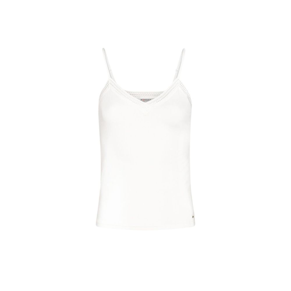 Morgan Lane Cream Viscose Tank Top
