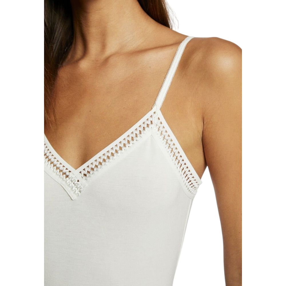 Morgan Lane Cream Viscose Tank Top