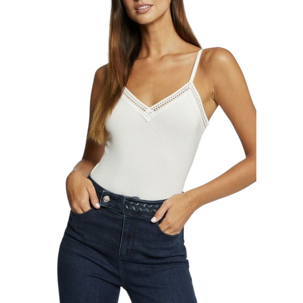 Morgan Lane Cream Viscose Tank Top
