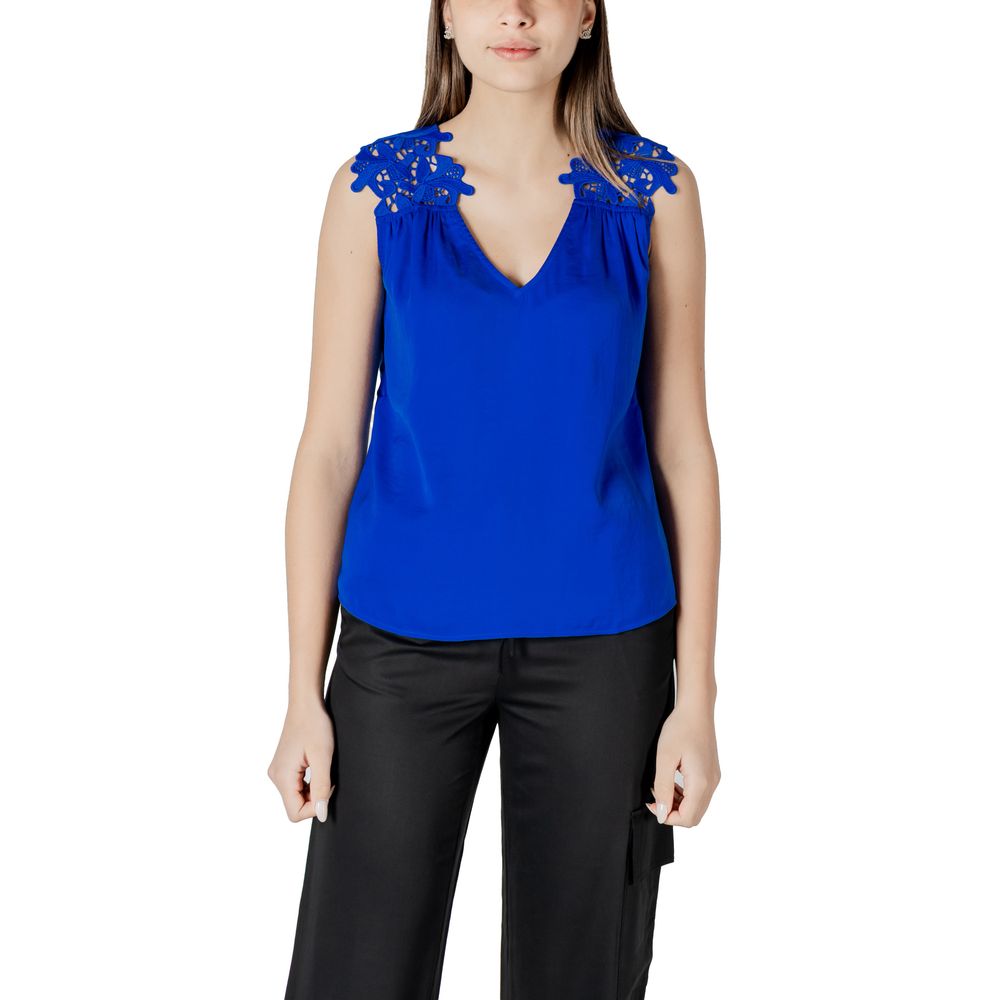 Morgan Lane Blue Polyester Tank Top
