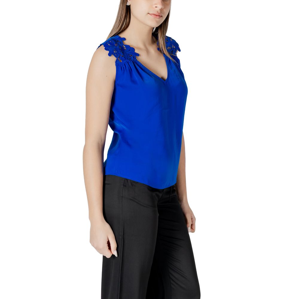 Morgan Lane Blue Polyester Tank Top