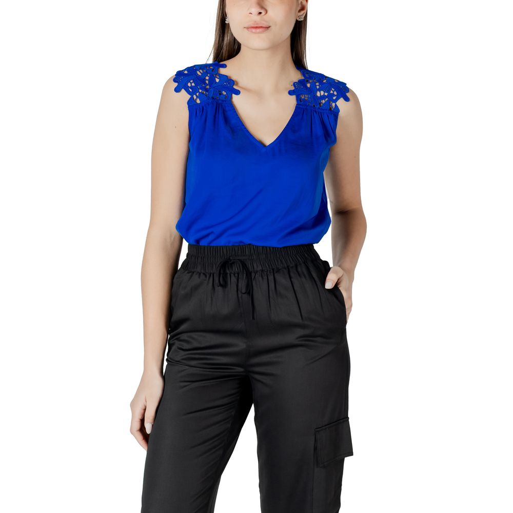 Morgan Lane Blue Polyester Tank Top