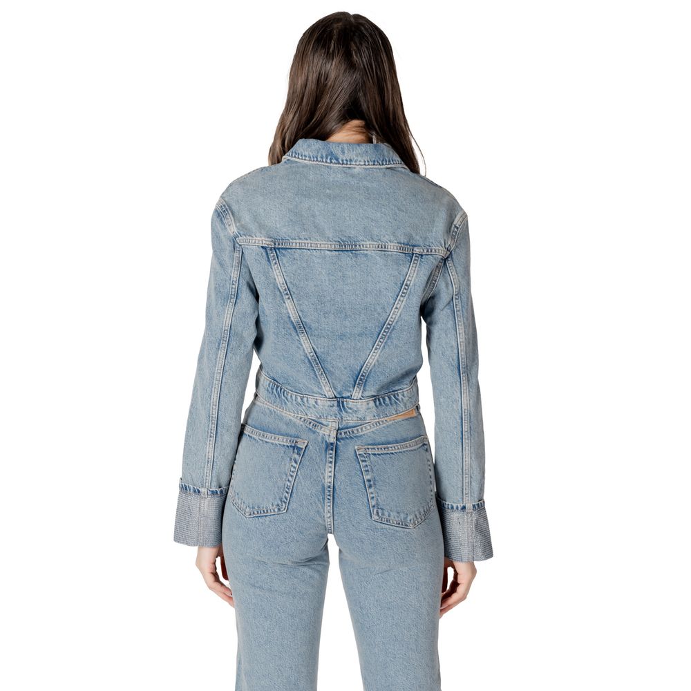ONLY Light Blue Organic Cotton Jackets & Coat