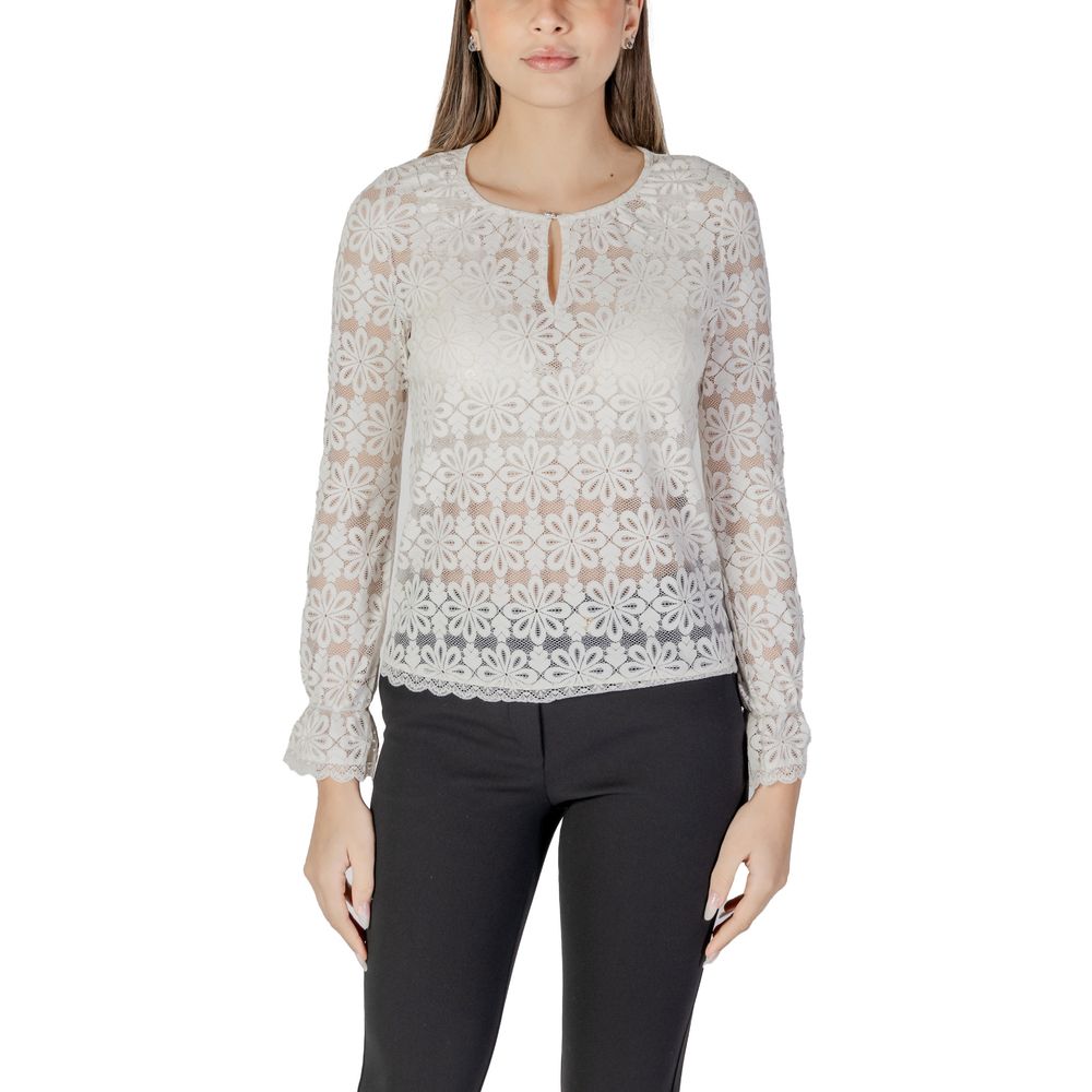 Morgan Lane Cream Polyamide Long Sleeve