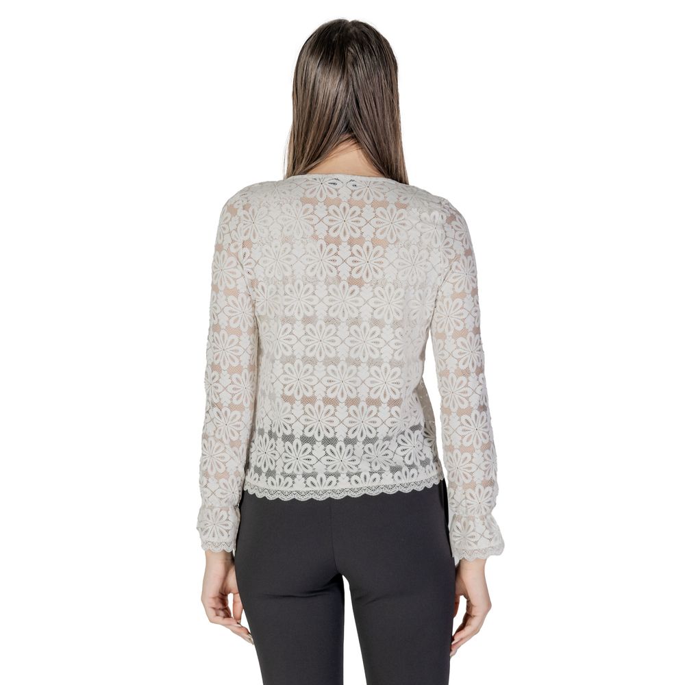 Morgan Lane Cream Polyamide Long Sleeve