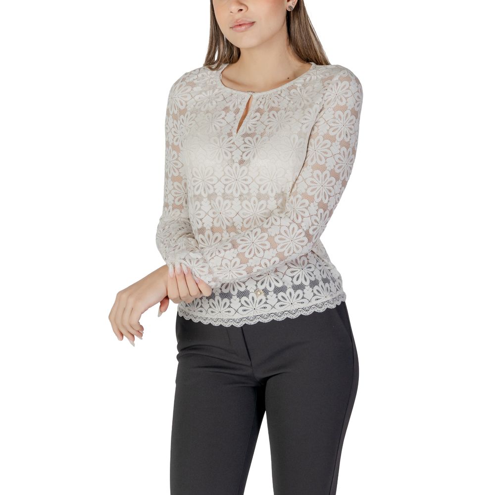 Morgan Lane Cream Polyamide Long Sleeve